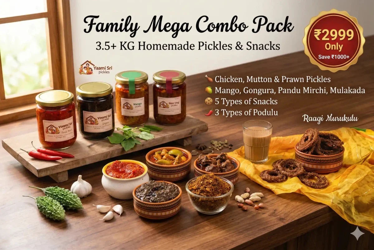 🔥 Family Mega Combo Pack – 3.5+ KG Pure Homemade Goodness - Yaamisri Pickles