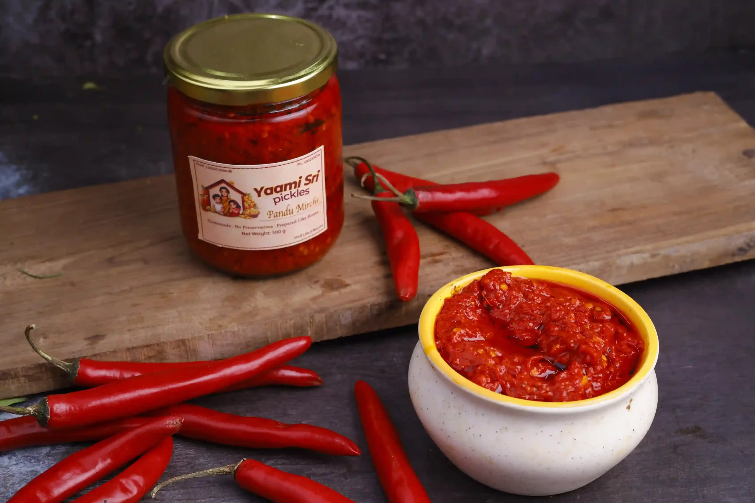 red chille pickle yaamisri pickles