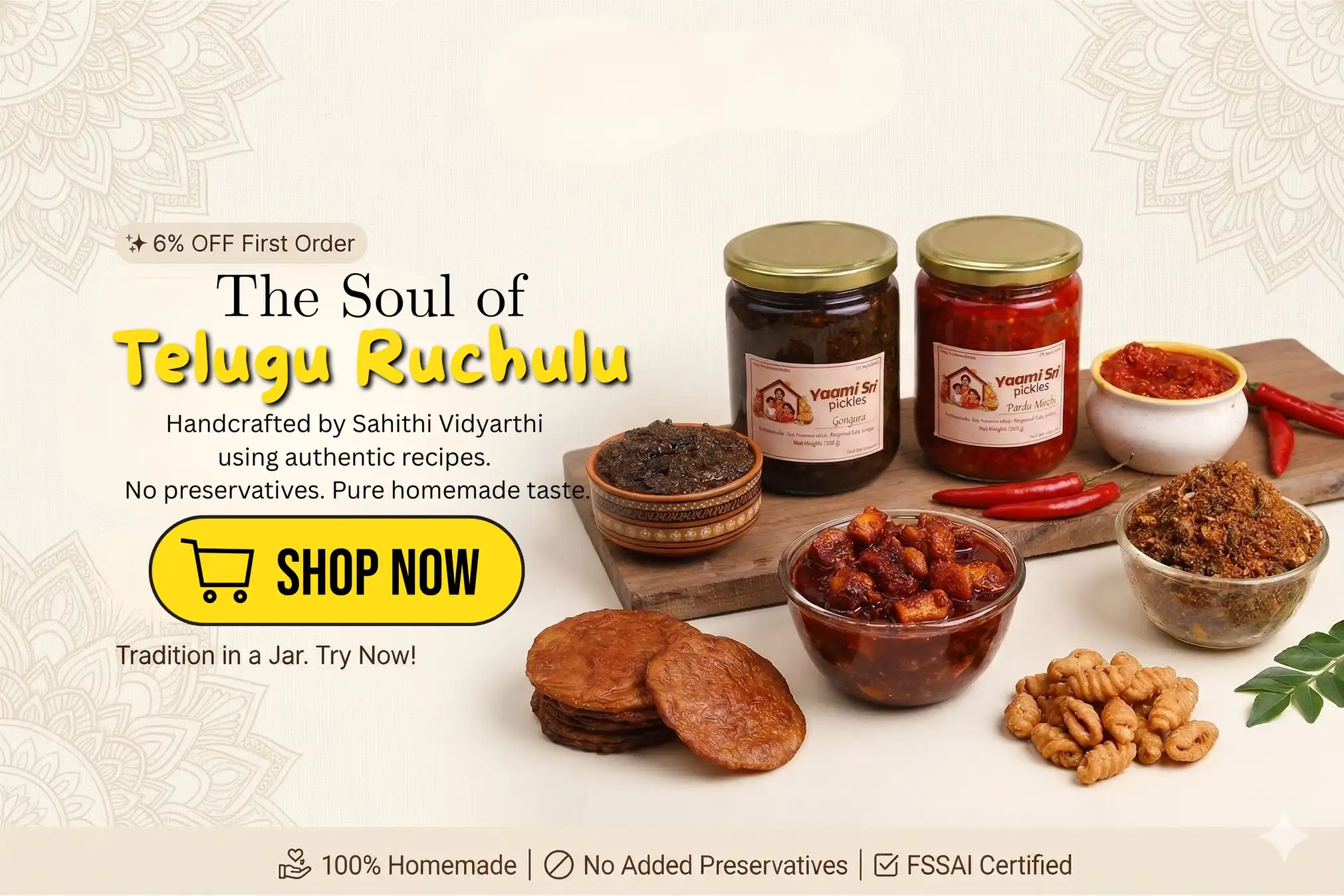 Authentic Telugu Pickles – Fresh Homemade | Yaamisri Pickles